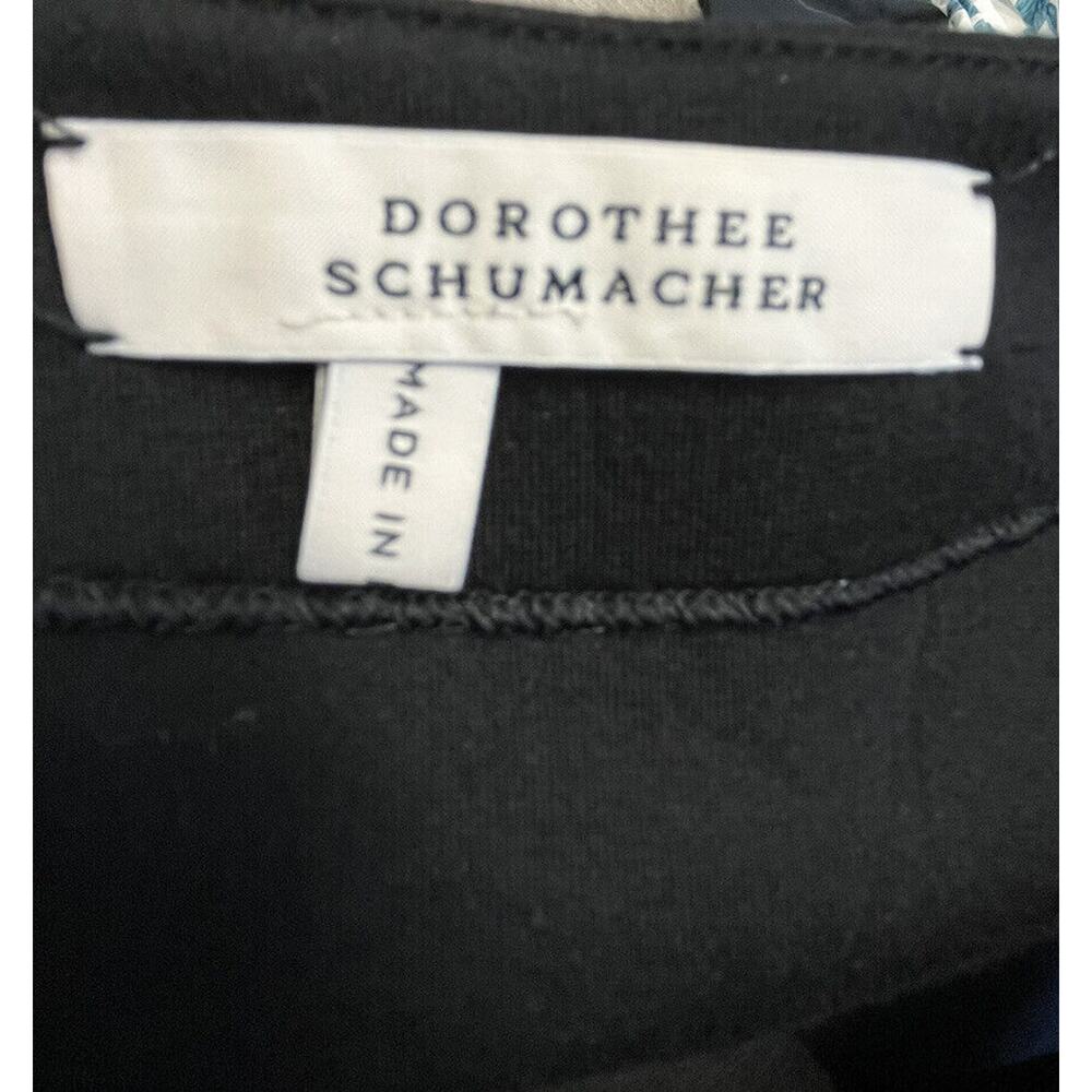 DOROTHEE SCHUMACHER Black 100% Modal Scuba Sleeveless A-Line Midi Dress Size M - Picture 4 of 4